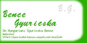 bence gyuricska business card